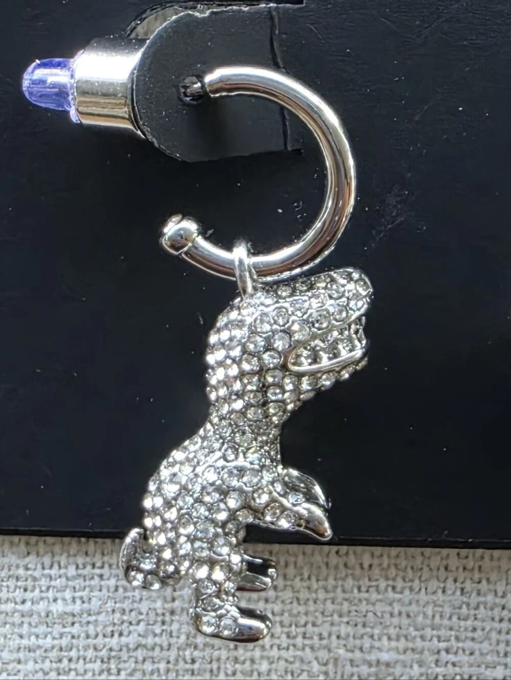 COACH Rexy Pavé Huggie Earrings - Picture 4 of 5